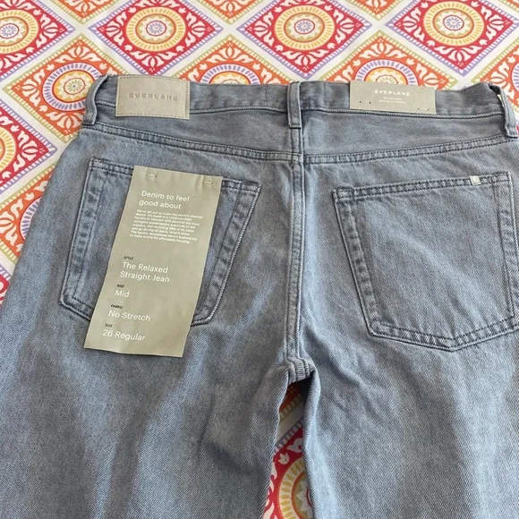 NWT Everlane The Relaxed Straight Jean. Size 26. Inseam 27.5” - Picture 4 of 5